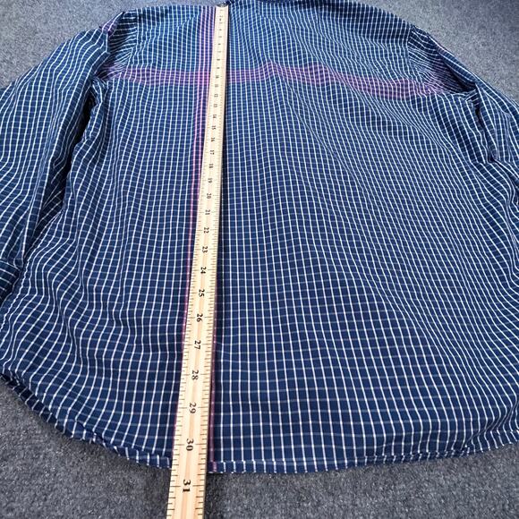 Tommy Bahama 100% Cotton Check Long Sleeve Button-Down Shirt Blue Men's Size XL - Picture 8 of 12